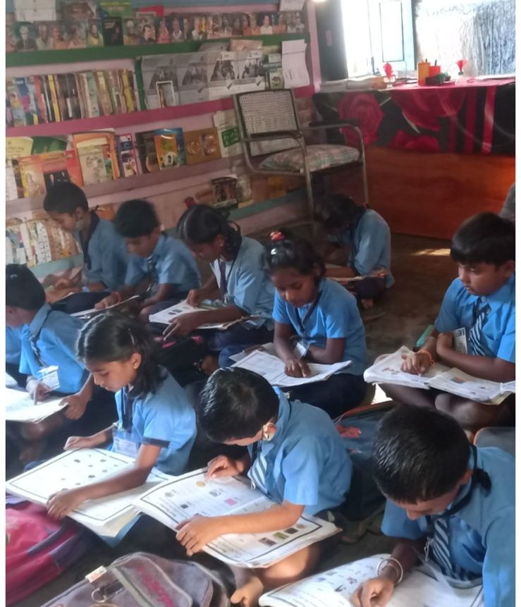 Children with branded school bags